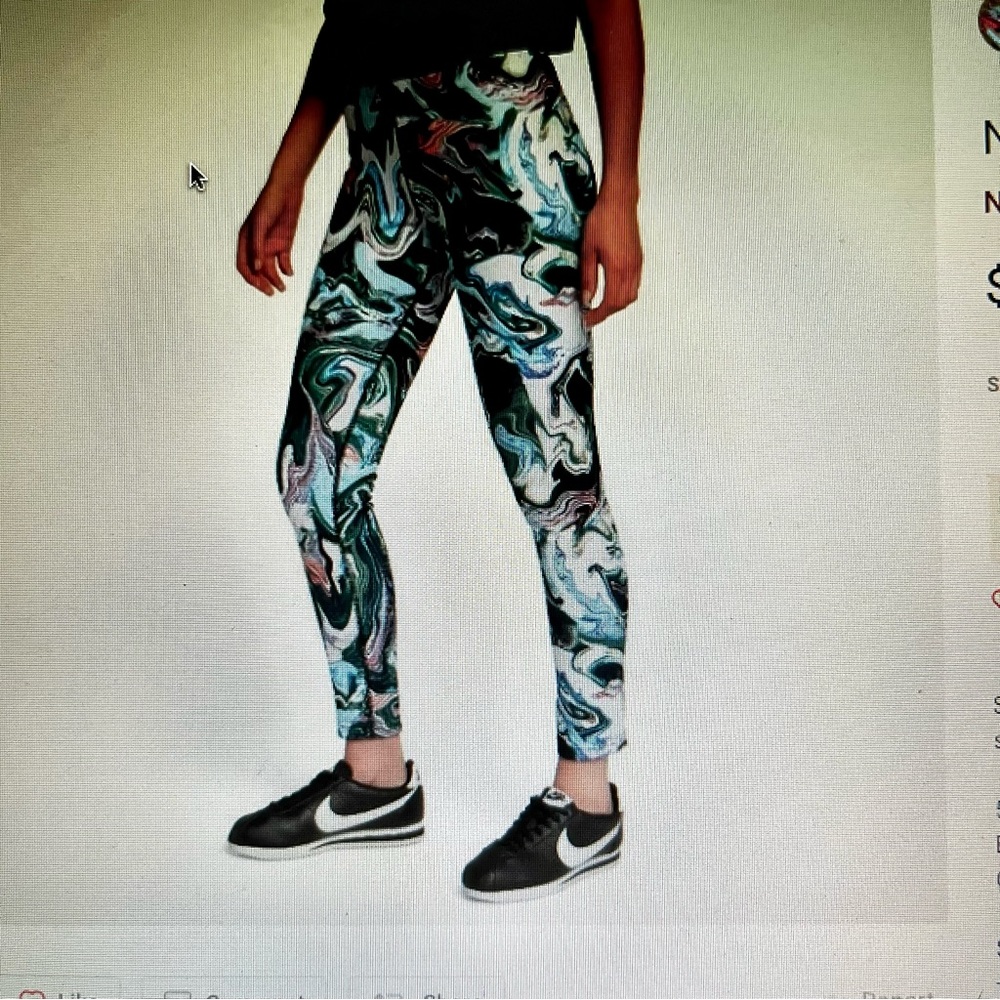 Nike Yoga Marble-printed , high rise leggings ,Sz S